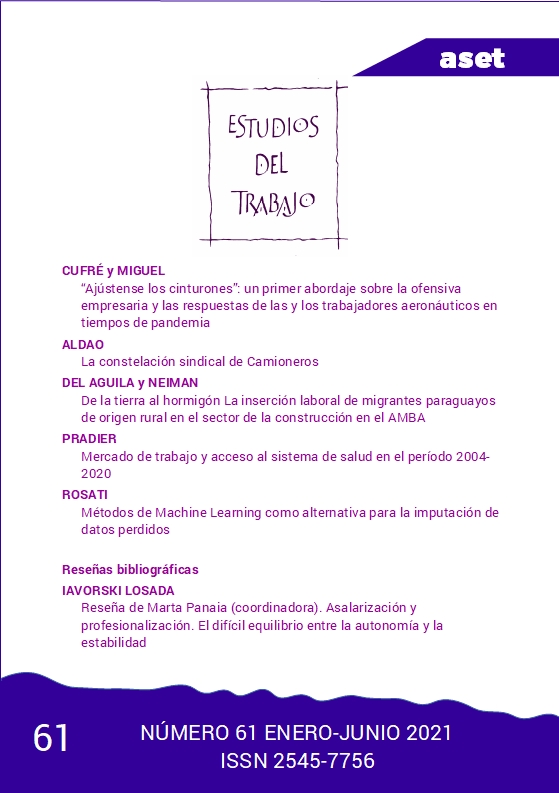 Tapa Estudios del Trabajo 61