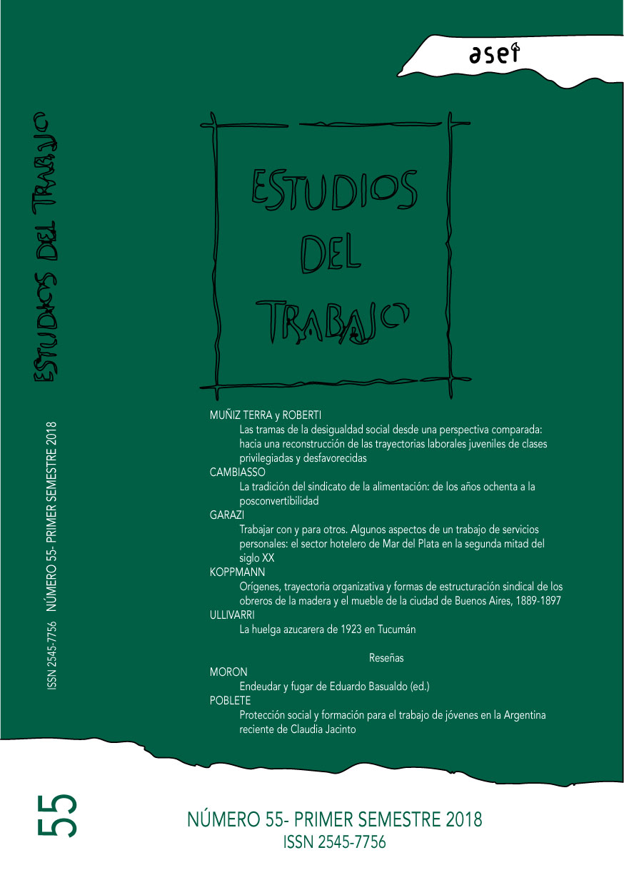 Estudios del Trabajo 55 enero-junio 2018